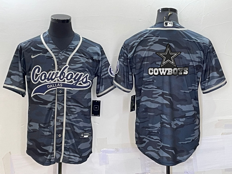 Men's Dallas Cowboys Grey Camouflage Jersey